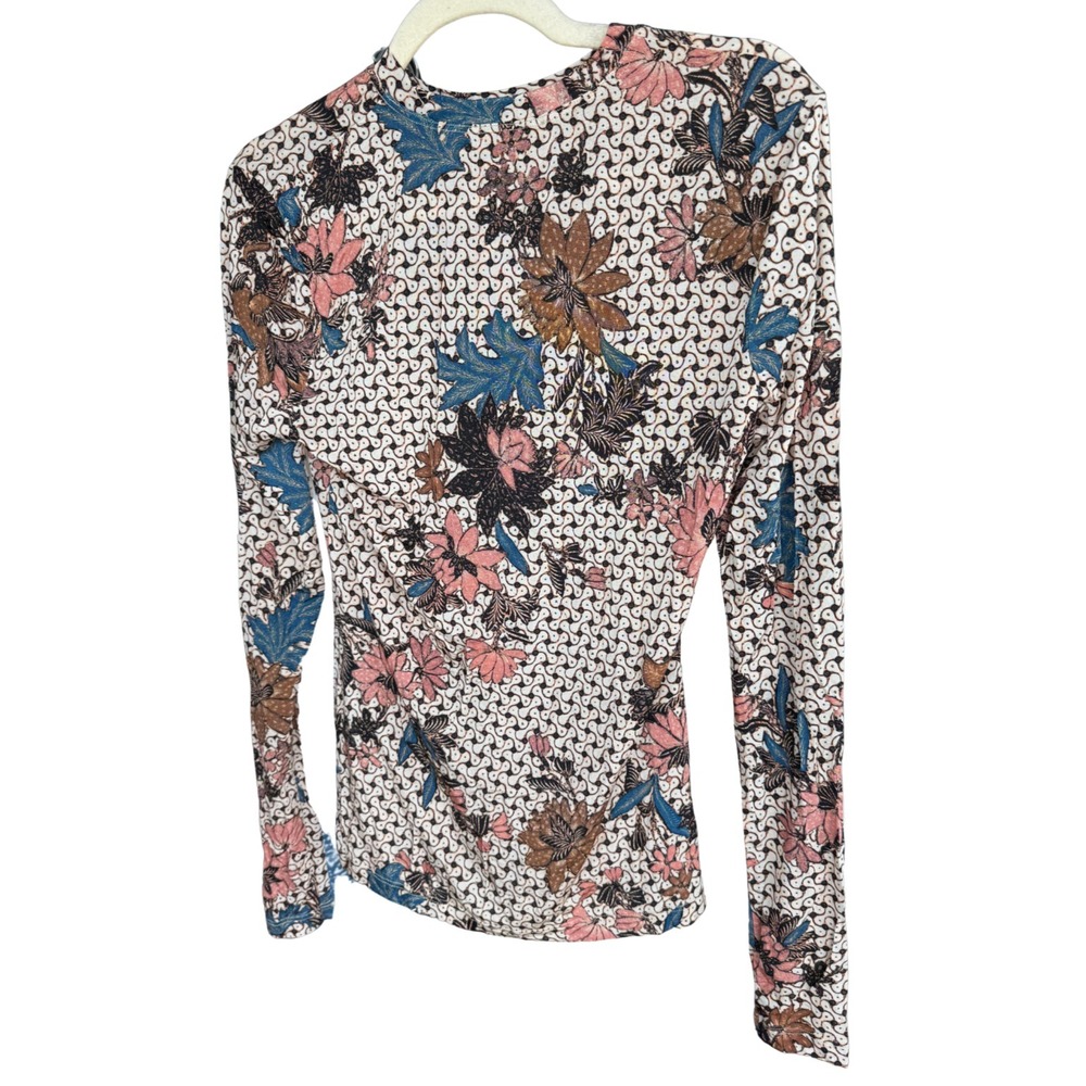 Ulla Johnson Floral Feminine Romantic Eve Top M Long Sleeve Lightweight Stretchy - Picture 2 of 8
